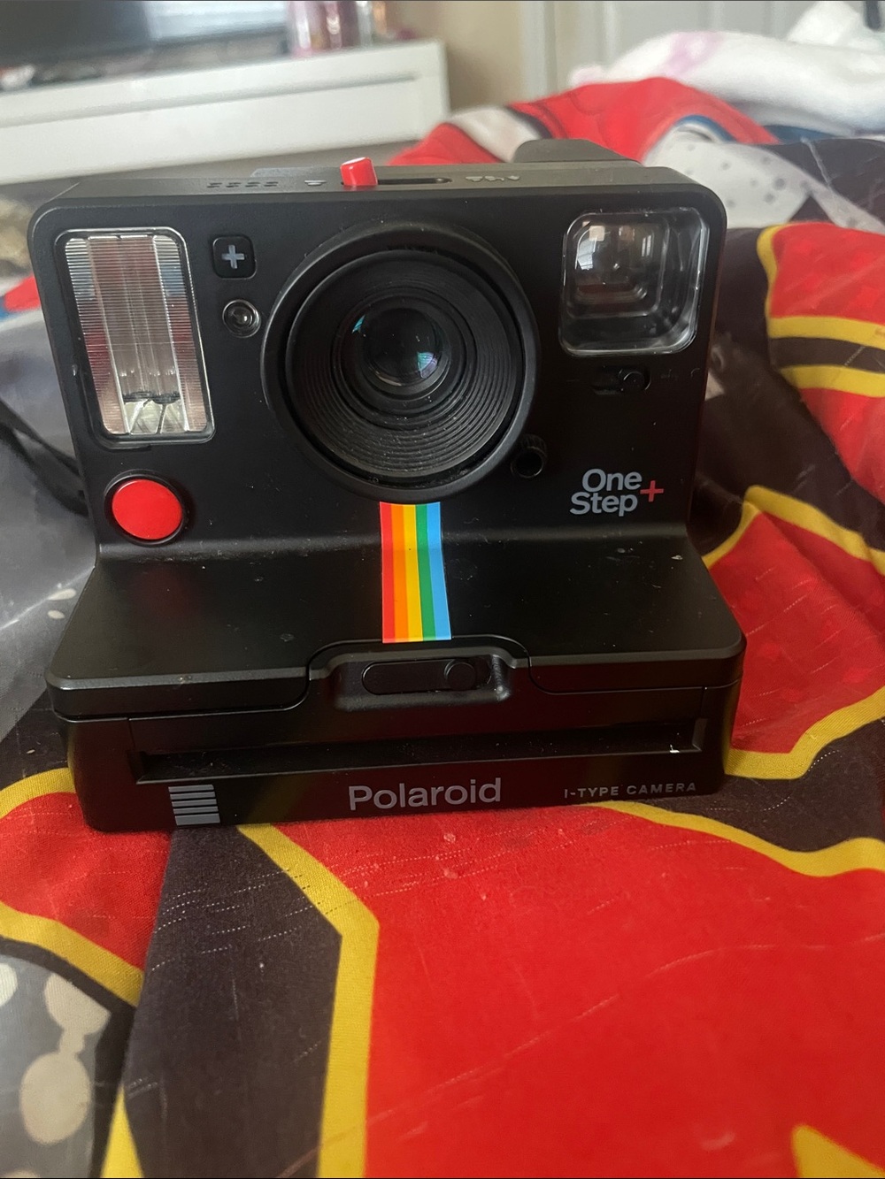 Polaroid Black Instant Camera with Rainbow Stripe